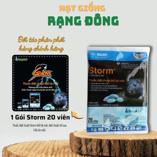 Chế Phẩm Diệt Chuột sinh học STORM (gói 20v) diệt chuột nhanh, hiệu quả tức thì ngày lần ăn đầu  - Hạt giống Rạng Đông