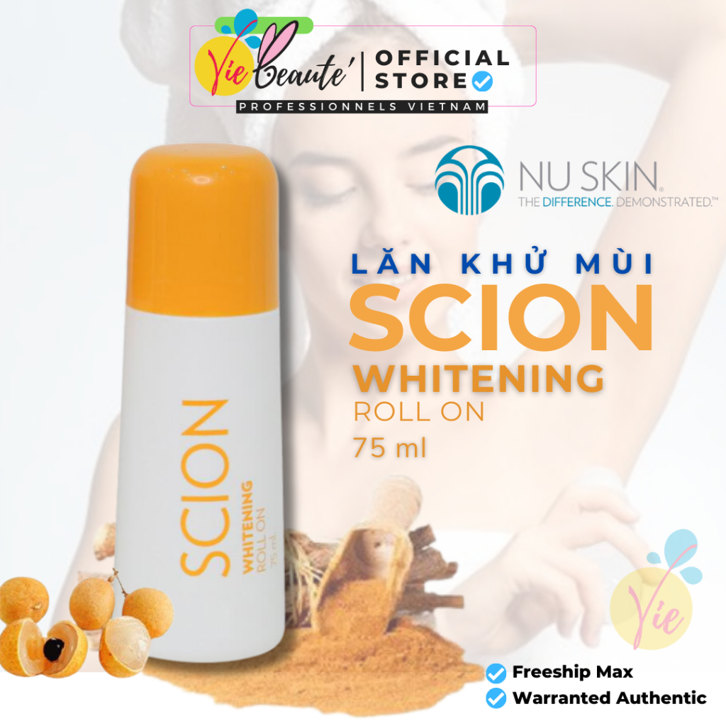 Lăn Khử Mùi Scion Brightening Roll On Nuskin Sáng Da Giảm Thâm 75ml