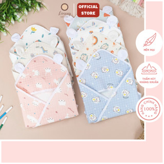 Ủ choàng đón bé, Ủ choàng điều hòa 4 mùa KT 85*85cm Molli/Monona