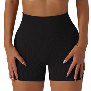 Quần Tập Gym Nữ Ngắn Legging Đùi FITCAN Quần Tập Yoga Nữ Thể Thao Cạp Cao Chun Mông Thun Dệt Kim Q31