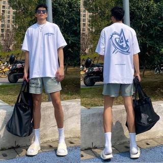 Áo Phông Nam Nữ Form Rộng In Hình Chữ A Sheyyca Hai Mặt Sành Điệu, Phong Cách Đơn Giản, Chất Vải Cotton Khô Thoáng Mát