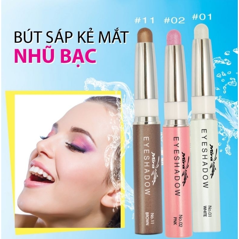 Sale lớn- Bút Sáp Kẻ Mắt Mira Eyeshadow Nhũ hồng B742 #2