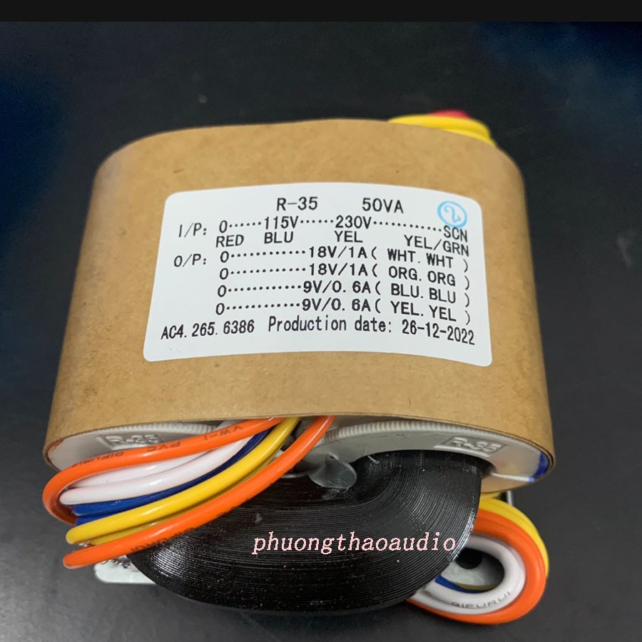 Biến thế Rcore 50VA 18Vx2+9Vx2