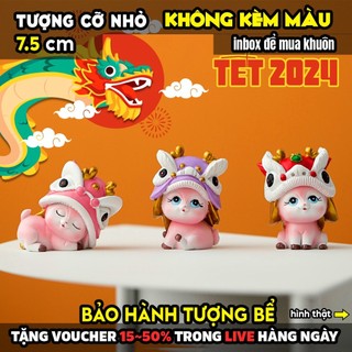 Tượng tô màu, NAI MŨ LÂN XINH, size M, thạch cao trắng (Không kèm màu), luyện vẽ, decor
