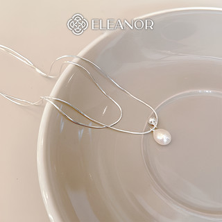 Dây chuyền nữ layer bạc 925 Eleanor Accessories ngọc trai nhân tạo phụ kiện trang sức vòng cổ 6287