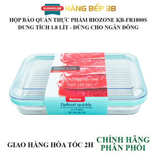 Hộp bảo quản thực phẩm ngăn đông BioZone 1800ml (nhựa sạch nhập khẩu Hàn Quốc)