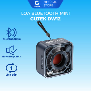 Loa bluetooth nghe nhạc mini bass mạnh Gutek DW12 vỏ trong suốt cầm tay nhỏ gọn không dây hỗ trợ thẻ nhớ