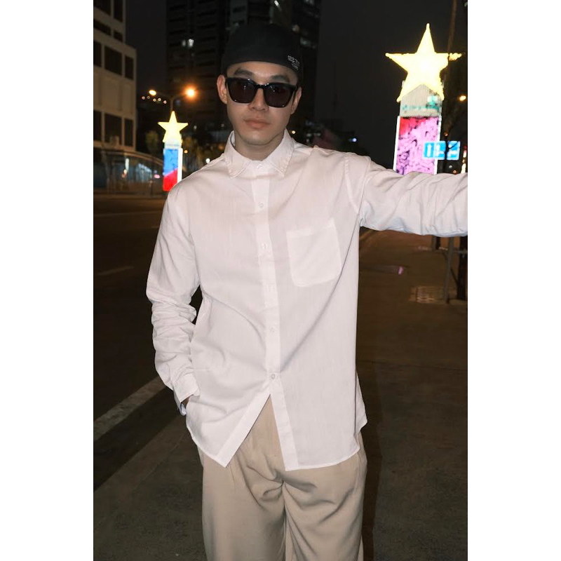 Áo sơ mi dài tay Robus chất linen  thoáng mát Linen shirt