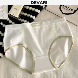 Quần lót nữ cotton thấm hút tốt họa tiết đường viền ôm body tôn dáng đáy 2 lớp kháng khuẩn khử mùi tốt DEVARI L9933