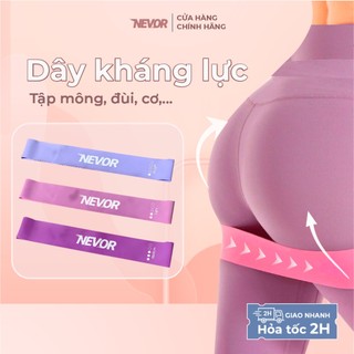 Dây kháng lực tập gym, dây miniband nevor tập mông đùi, dây tập swat 5 mức độ tăng dần dkl01