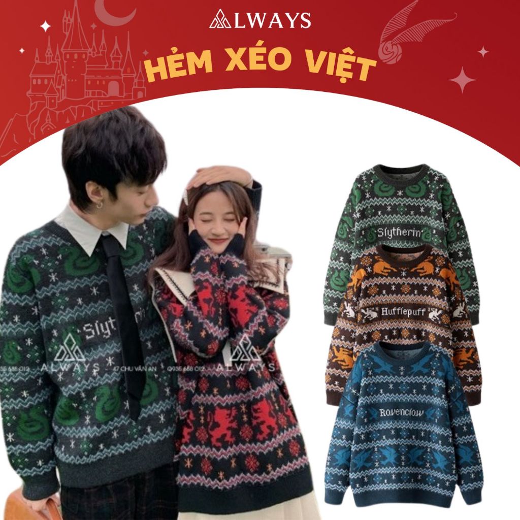 [ẢNH THẬT] Áo len dài tay/Sweater dệt kim giữ ấm form oversize dành cho phù thủy - ALWAYS STORE