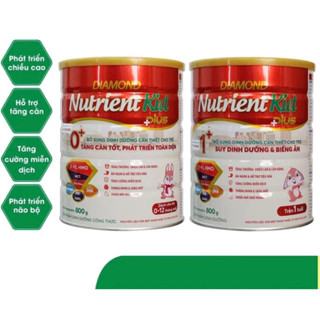 Combo 2 lon Sữa Bột Nutrient Kid Plus 0+ 1+,Grow IQ 800g Dành cho trẻ nhẹ cân thấp còi...
