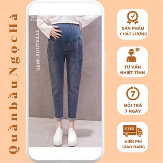 Quần bò bầu, quần jeans bầu hàng mềm đẹp