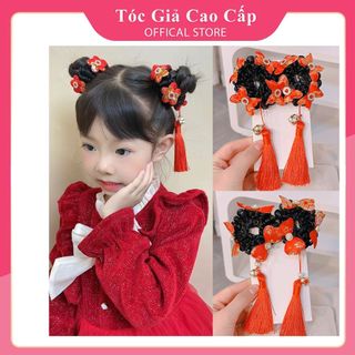 Búi natra màu đỏ dành cho em bé gái