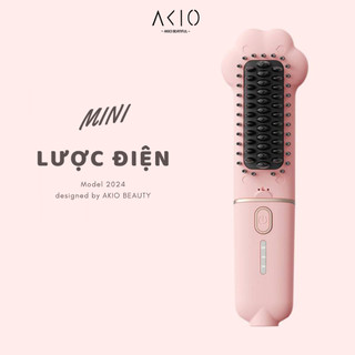 Lược điện mini chải thẳng tóc AKIO Beauty 3 mức nhiệt