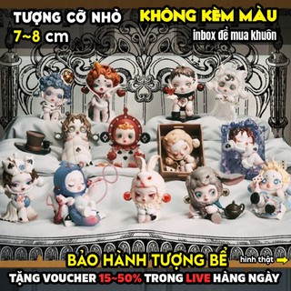 Tượng tô màu, SKULLPANDA XỨ SỞ THẦN TIÊN, size S, thạch cao trắng (Không kèm màu), luyện vẽ, decor