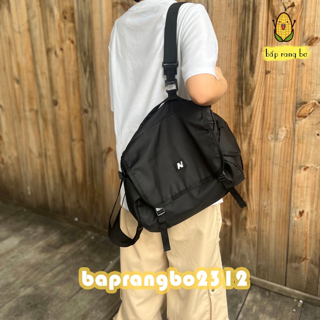 Túi đeo chéo trượt nước balo đeo vai vải dù nilon nam nữ unisex chống nước đựng sách đi học đi chơi kháng nước