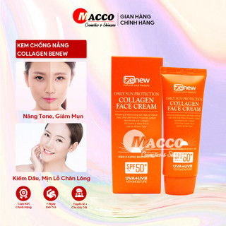 Kem Chống Nắng Collagen Benew Daily Sun Protection Collagen Face Cream (70ml) Cao Cấp Hàn Quốc Dành Cho Da Mặt