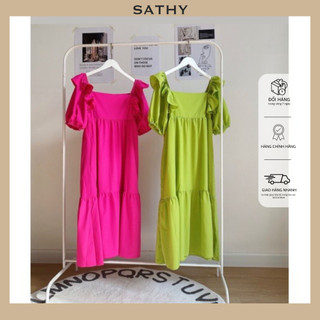 Đầm maxi, váy maxi SATHY vải không nhăn cao cấp