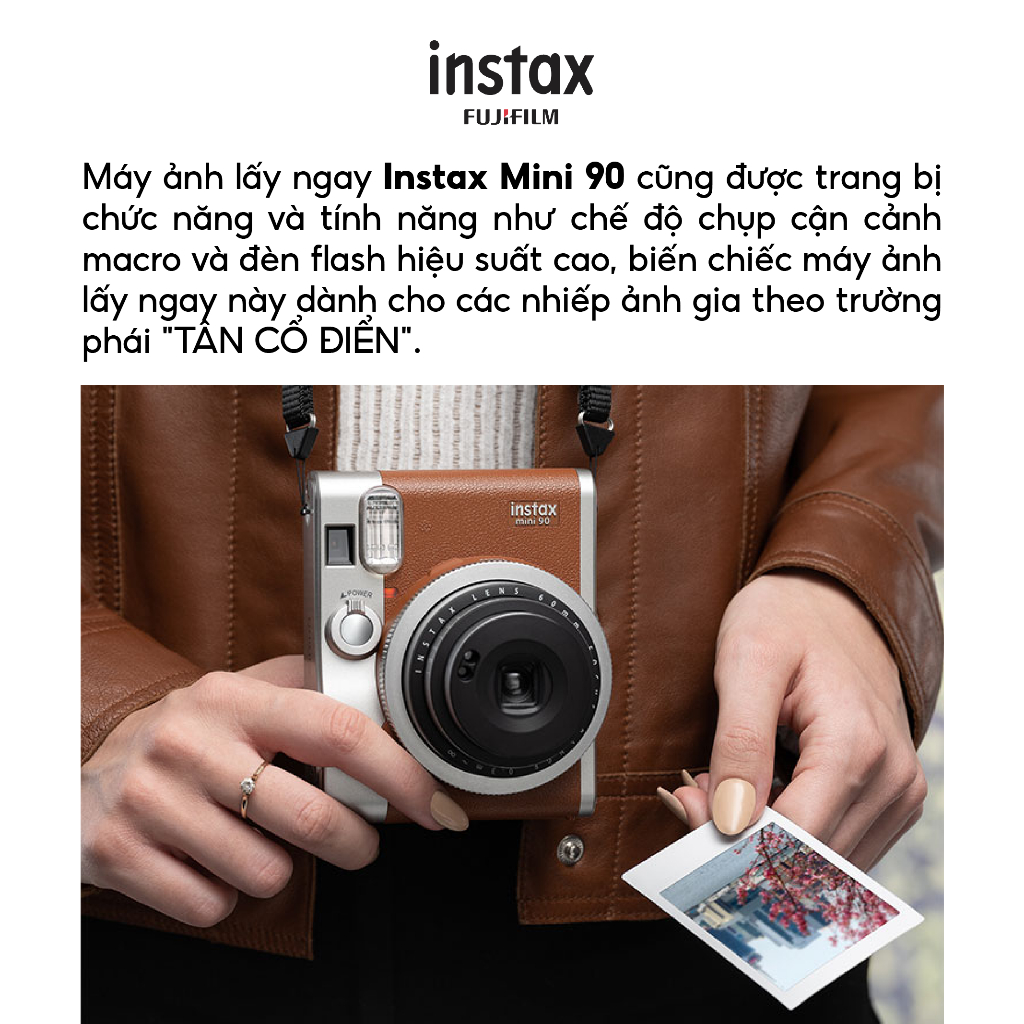 Máy Ảnh Chụp Lấy Liền Fujifilm Instax Mini 90 - Bảo Hành 12 Tháng