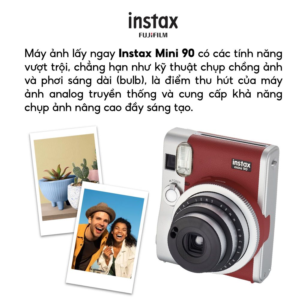 Máy Ảnh Chụp Lấy Liền Fujifilm Instax Mini 90 - Bảo Hành 12 Tháng