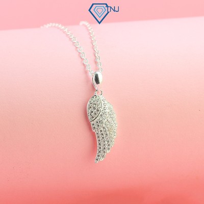 Dây chuyền bạc TNJ cánh thiên thần, vòng cổ bạc nữ đính đá phong cách cá tính DCN0727 - Trang Sức TNJ
