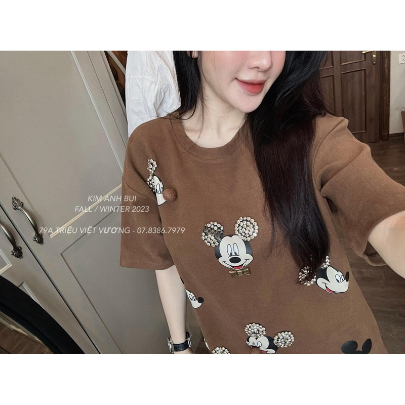 Áo phông mickey và thỏ QCL1 chuẩn Kim Anh Bùi