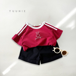 Bộ short gấu Teddy đỏ bé trai