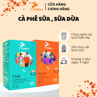 Cà phê hòa tan cafe sữa , cafe sữa dừa Konnai Coffee
