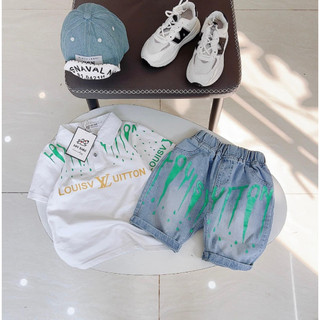 [15-33kg] Set jean cổ đức cho bé trai