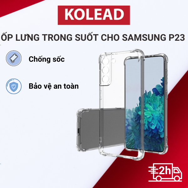 Ốp lưng trong suốt chống sốc, chống va đập KOLEAD P23 cho SamSung A02, A03, A04, ,A14, A24, M14, M21