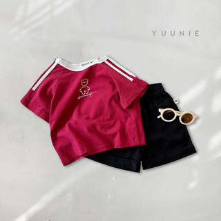 Bộ short gấu Teddy đỏ bé trai