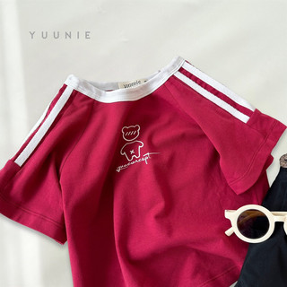 Bộ short gấu Teddy đỏ bé trai