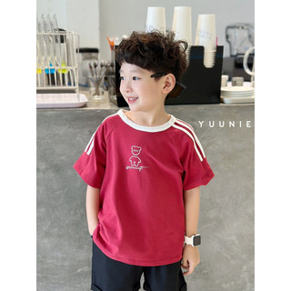 Bộ short gấu Teddy đỏ bé trai