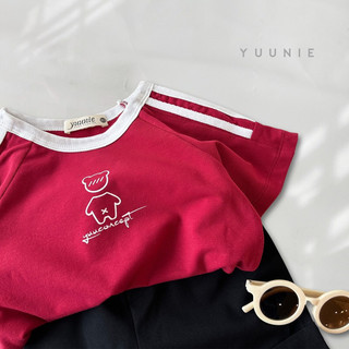 Bộ short gấu Teddy đỏ bé trai