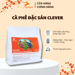 Cà phê đặc sản hạt cà phê Arabica & Robusta hương vị ngọt và đậm vị CLEVER Konnai Coffee 250g