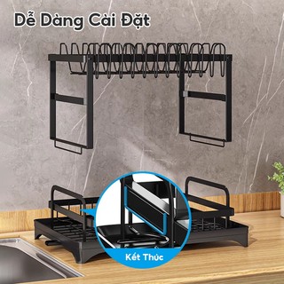 KSTOOK kệ bát inox 2 Tầng