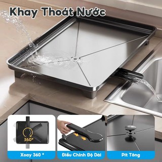 KSTOOK kệ bát inox 2 Tầng