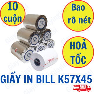 Giấy In Bill K58 - Giấy In Nhiệt K58 - Thùng 10 Cuộn