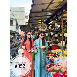 BIGSIZE Áo dài gấm hoa AD52