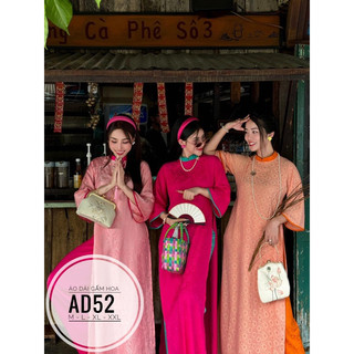 BIGSIZE Áo dài gấm hoa AD52