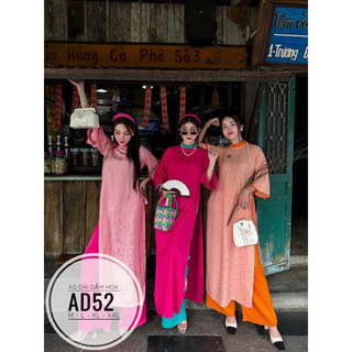 BIGSIZE Áo dài gấm hoa AD52