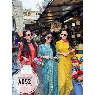 BIGSIZE Áo dài gấm hoa AD52