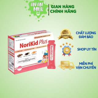 Siro Ăn Ngon NORIKID PLUS Hỗ Trợ Cải Thiện Biếng Ăn Táo Bón Tăng Sức Đề Kháng Cho Trẻ - Hộp 20 Gói