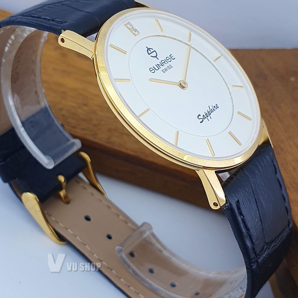 Đồng hồ nam SUNRISE DM737PWC Siêu mỏng Chính hãng