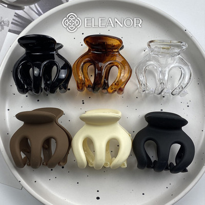 Kẹp tóc nữ càng cua Eleanor Accessories dạng trơn phong cách basic phụ kiện tóc kẹp tóc 4070