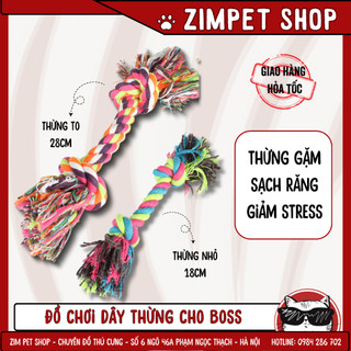 Thừng cho cún gặm - Đồ chơi cho cún cuộn thừng - Đồ chơi giúp hạn chế cún cắn phá đồ đạc