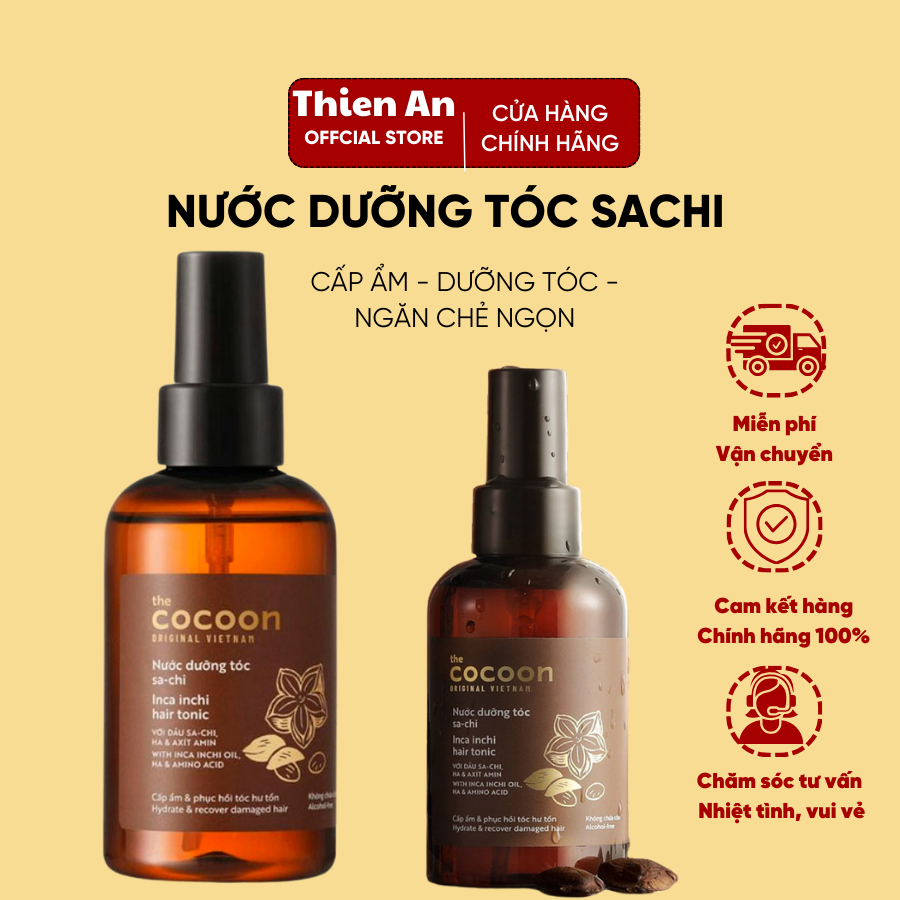 Nước dưỡng tóc Sa-chi Cocoon 140ml - Giúp cấp ẩm và phục hồi hư tổn