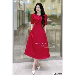 [Miễn Ship] Váy Xòe Họa Tiết MDU3665 Chất Liệu Mềm Mịn Cao Cấp, Nhẹ Nhàng Từ MDU