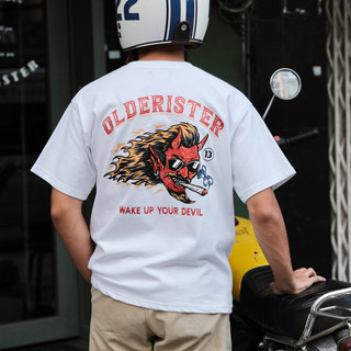Áo Thun Devil Olderister - Màu Trắng | Premium Cotton